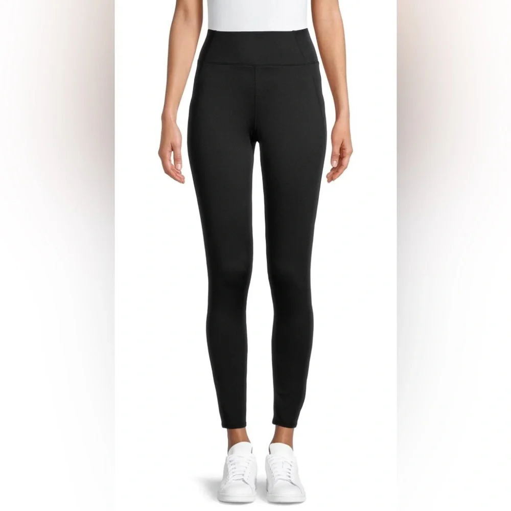 CLIMATERIGHT by CUDDL DUDS leggings high rise back phone pocket black NEW size M